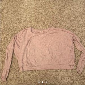 garage loose-fitting pink knit shirt